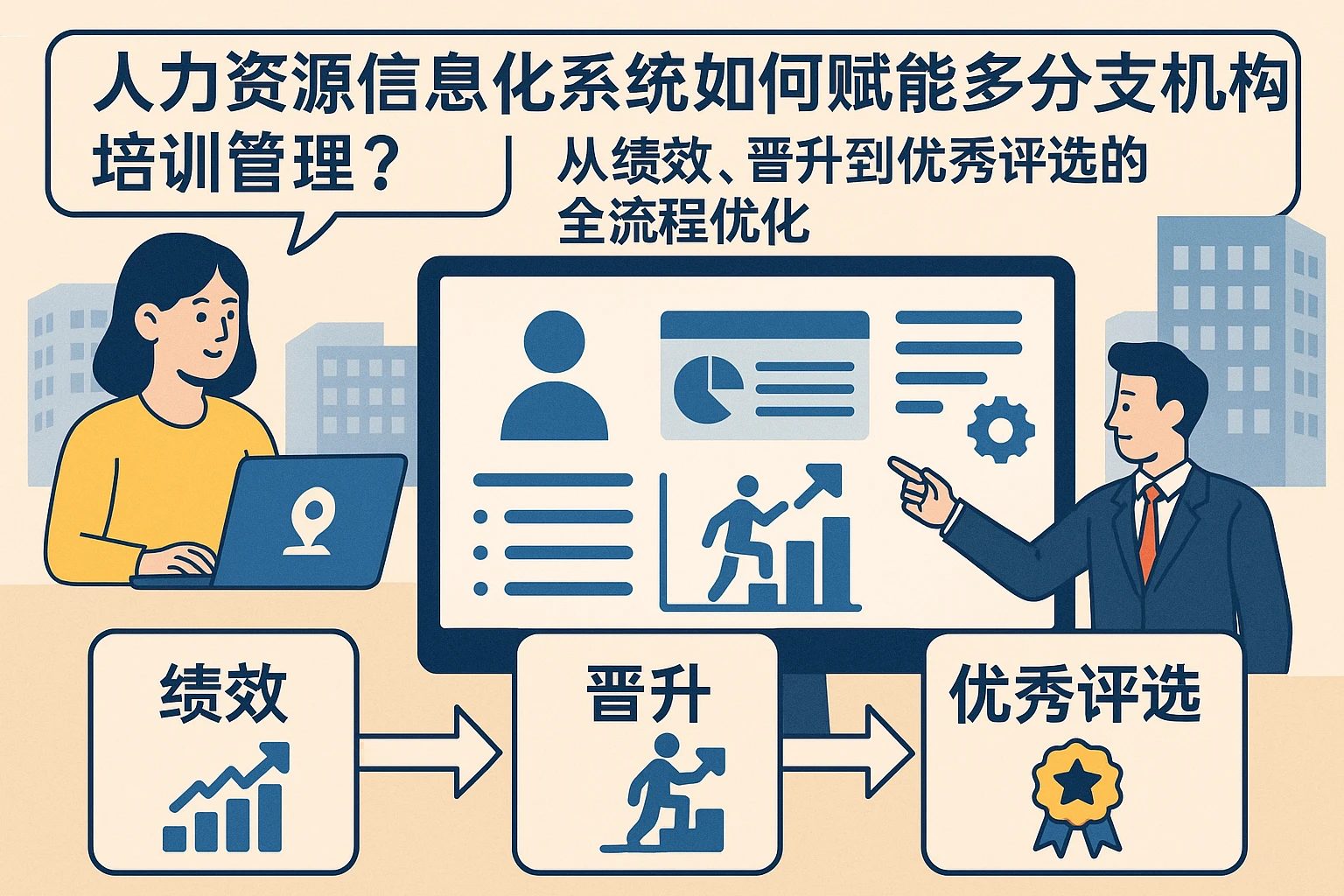 人力资源信息化系统如何赋能多分支机构培训管理？——从绩效、晋升到优秀评选的全流程优化