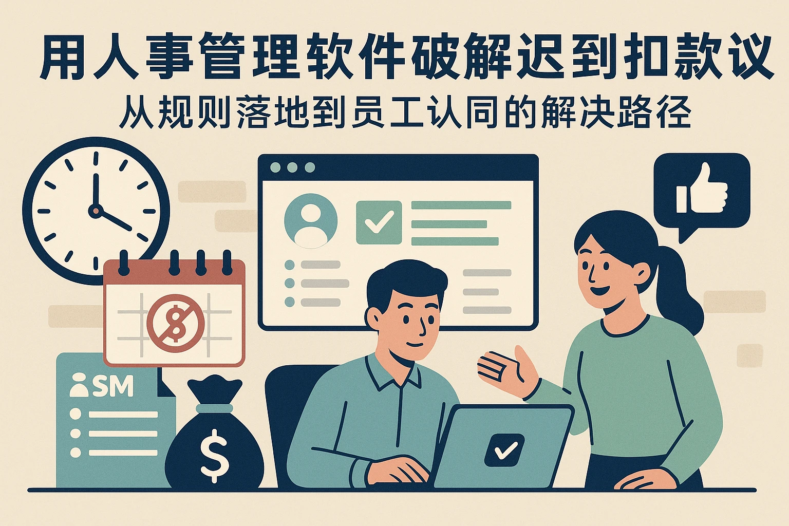 用人事管理软件破解迟到扣款争议：从规则落地到员工认同的解决路径