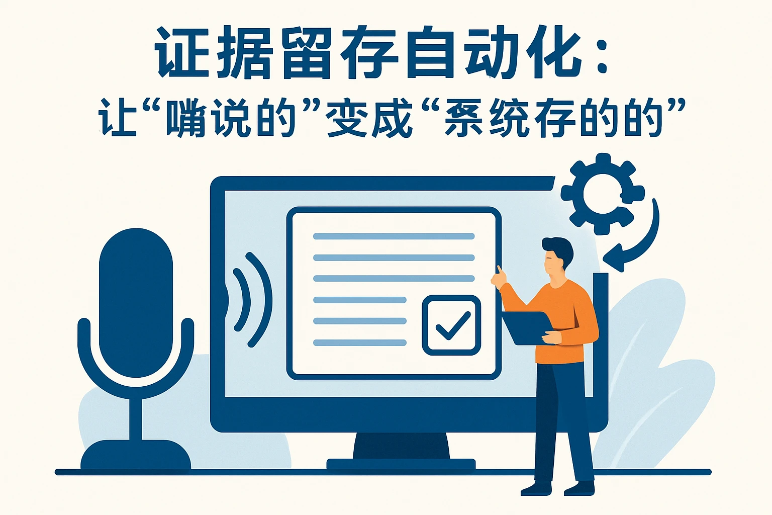 2. 证据留存自动化：让“嘴说的”变成“系统存的”