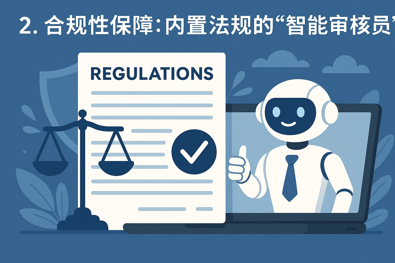 2. 合规性保障：内置法规的“智能审核员”
