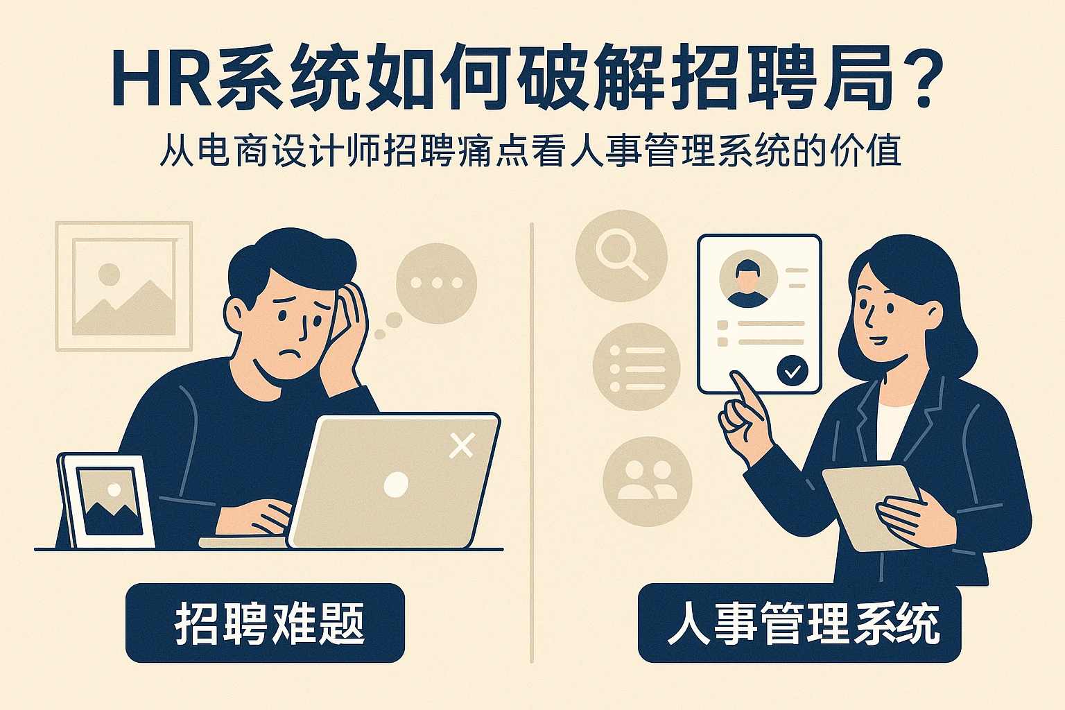 HR系统如何破解招聘僵局？从电商设计师招聘痛点看人事管理系统的价值