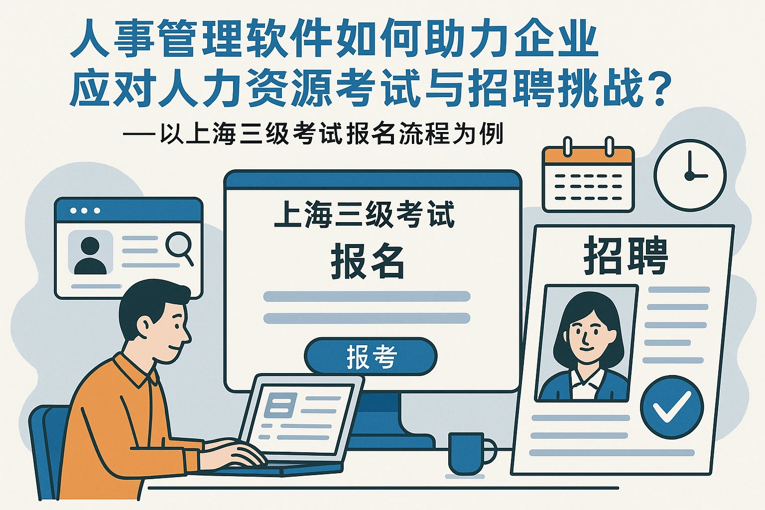 人事管理软件如何助力企业应对人力资源考试与招聘挑战？——以上海三级考试报名流程为例