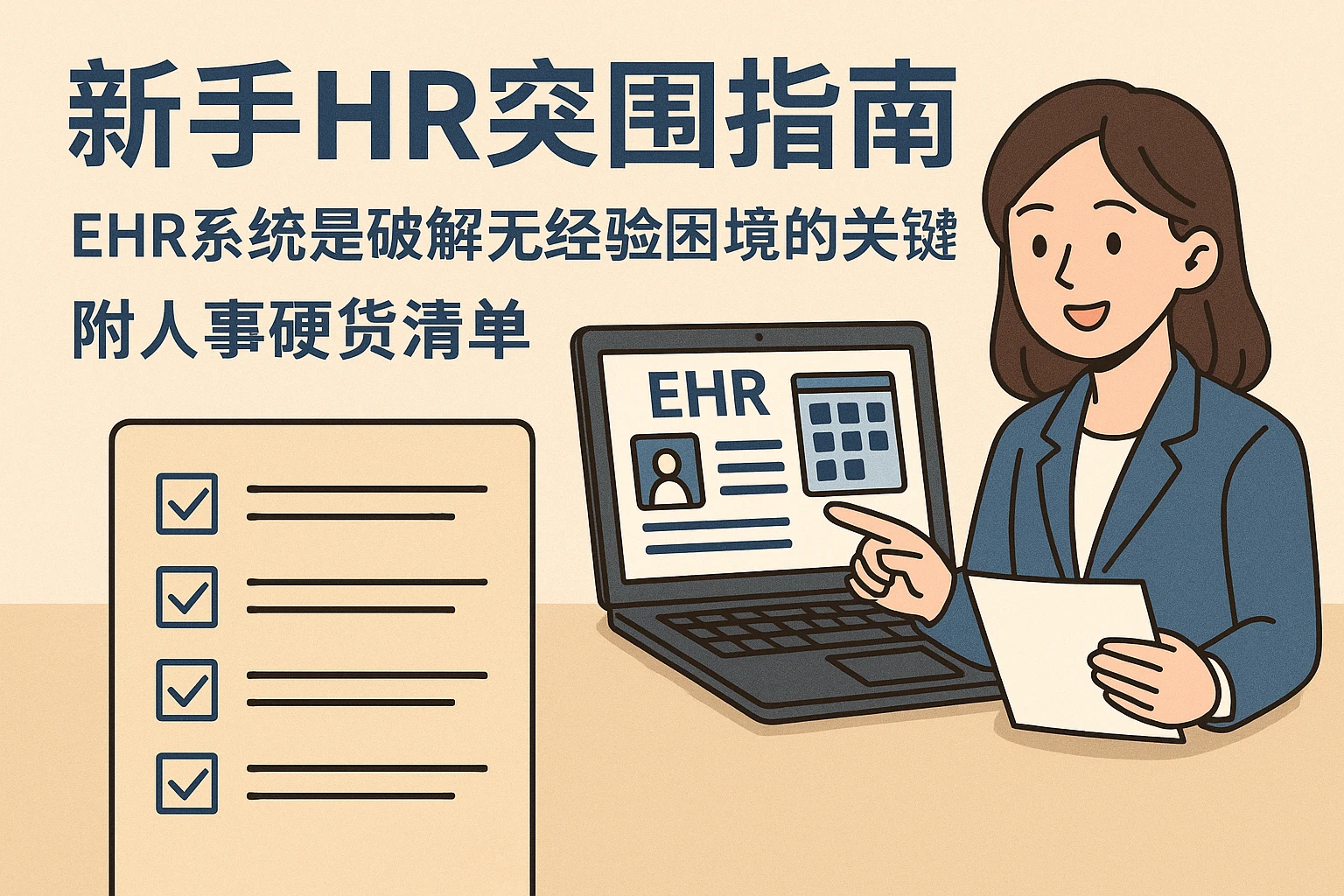 新手HR突围指南：EHR系统是破解无经验困境的关键，附人事硬货清单