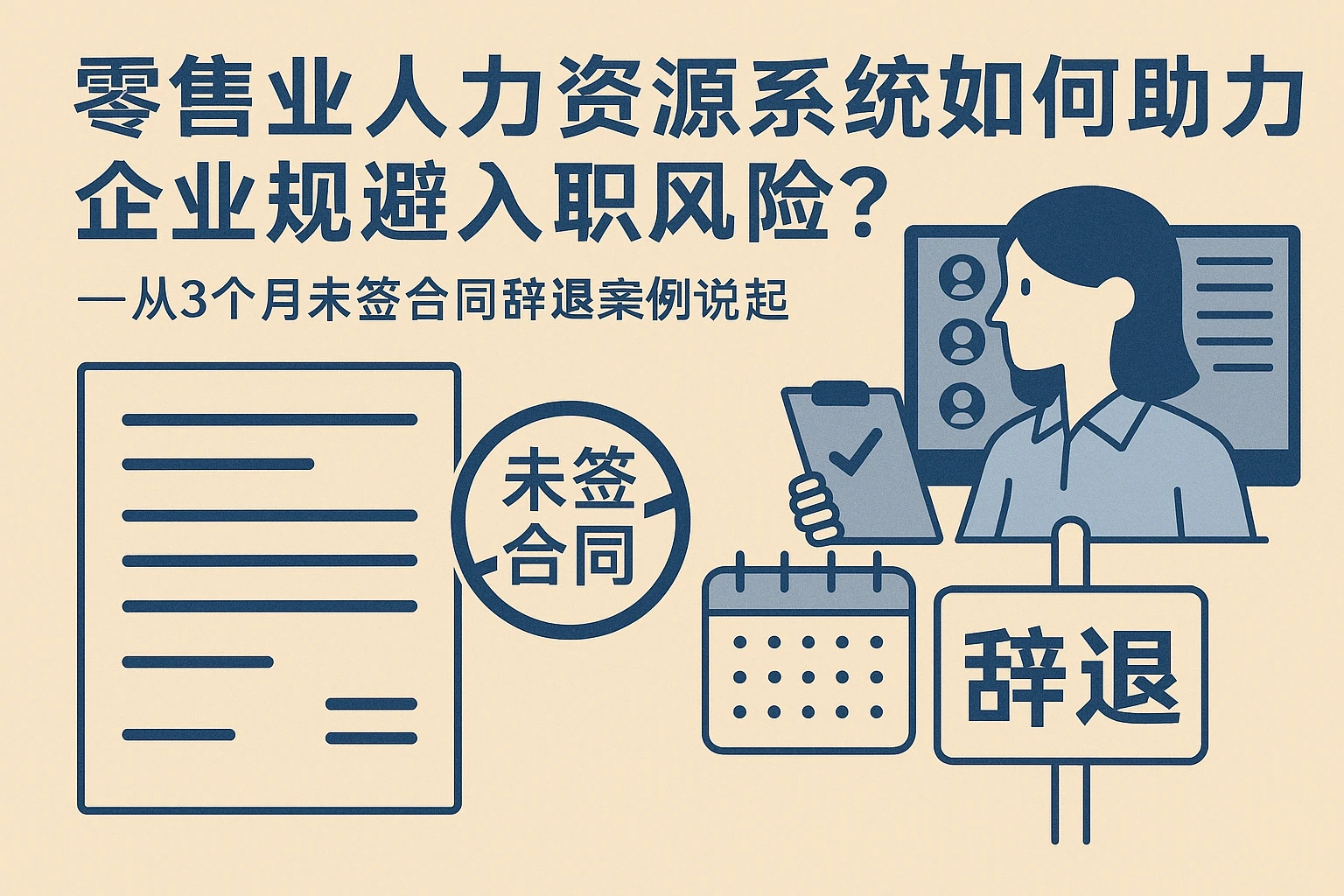 零售业人力资源系统如何助力企业规避入职风险？——从3个月未签合同辞退案例说起