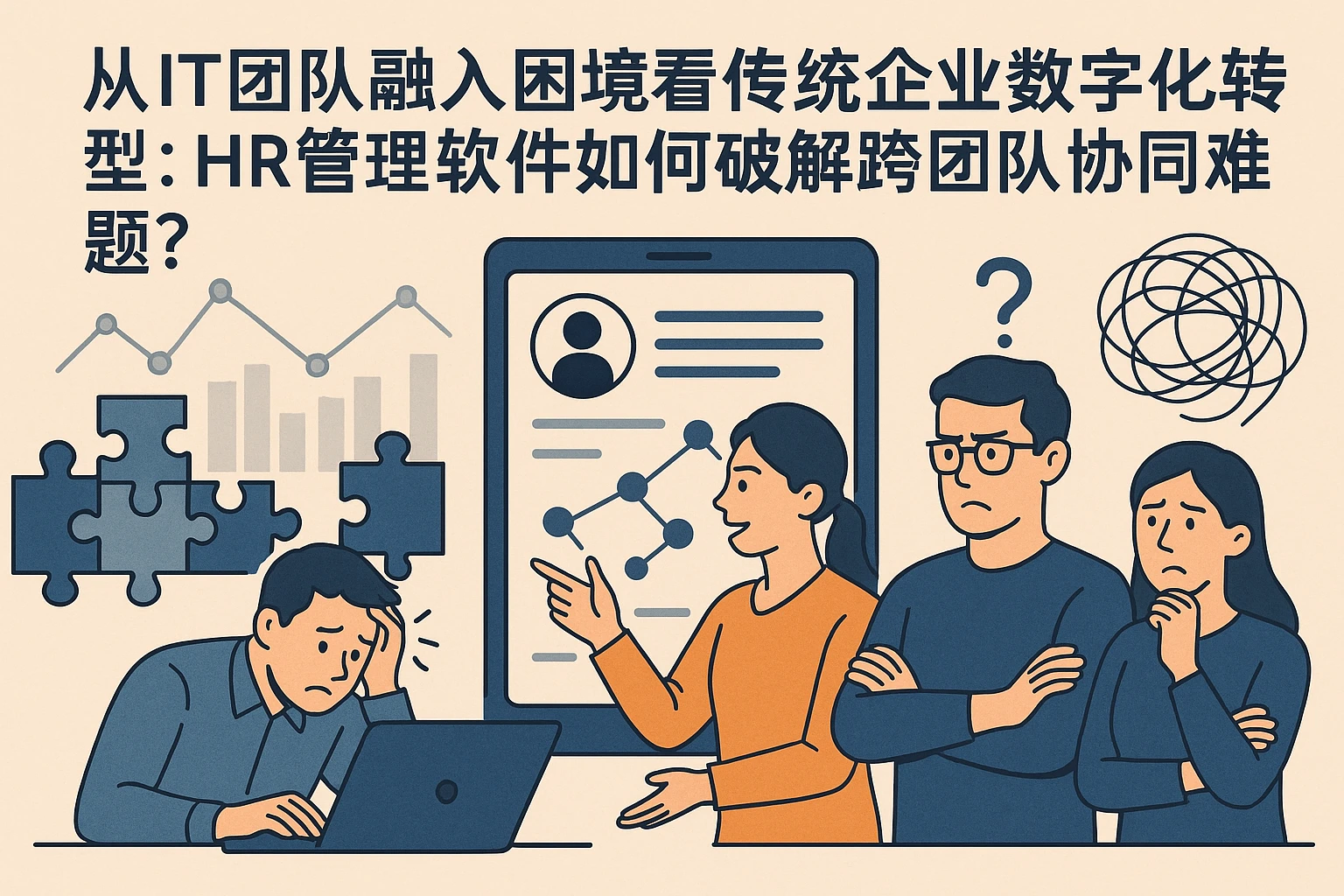 从IT团队融入困境看传统企业数字化转型：HR管理软件如何破解跨团队协同难题？