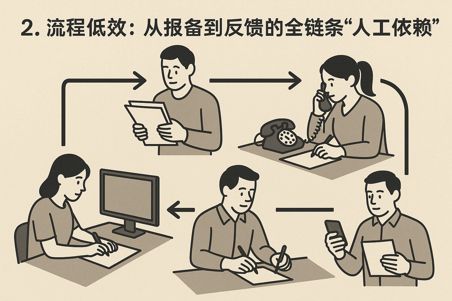 2. 流程低效：从报名到反馈的全链条“人工依赖”