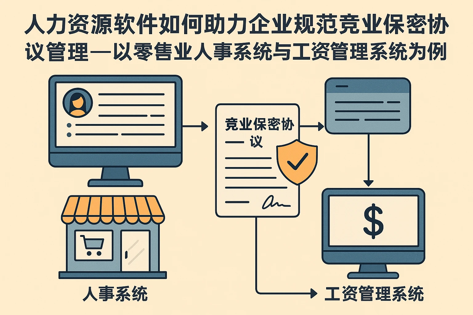 人力资源软件如何助力企业规范竞业保密协议管理——以零售业人事系统与工资管理系统为例