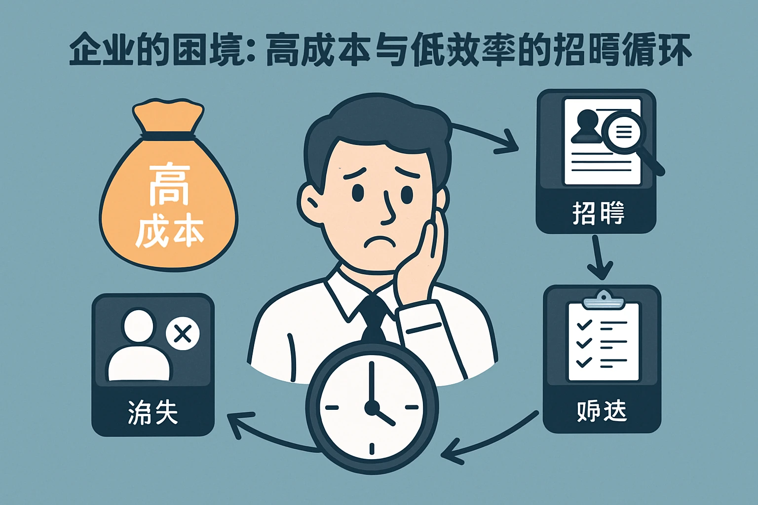 1.2 企业的困境：高成本与低效率的招聘循环