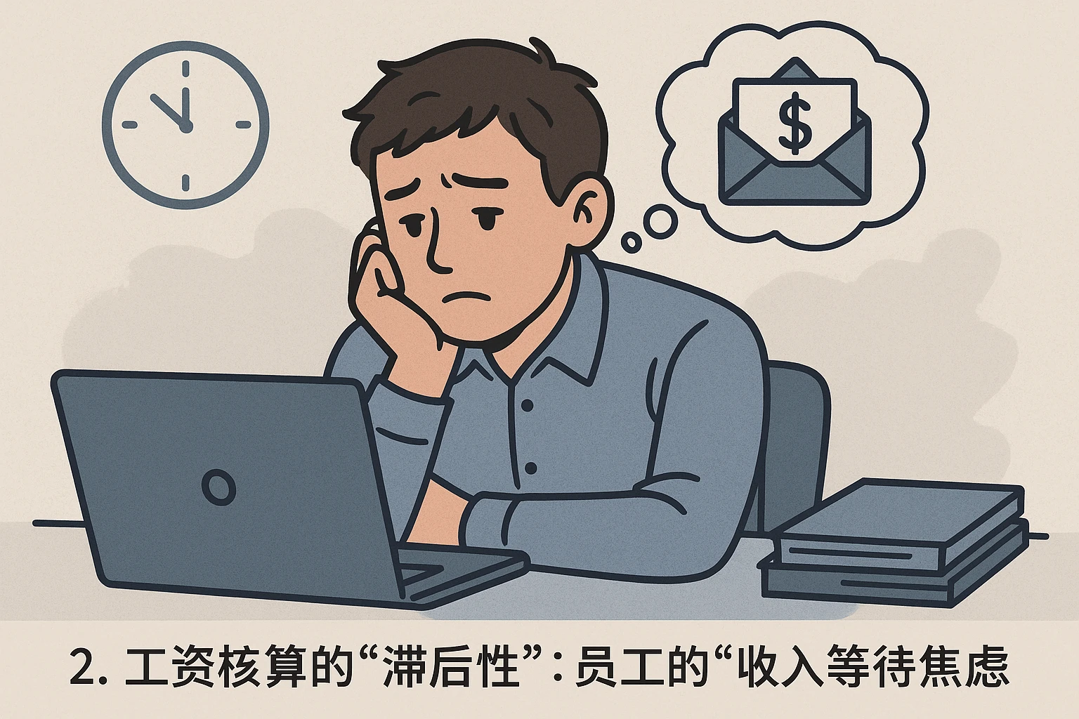 2. 工资核算的“滞后性”：员工的“收入等待焦虑”