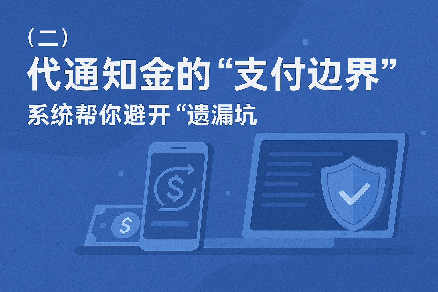 （二）代通知金的“支付边界”：系统帮你避开“遗漏坑”