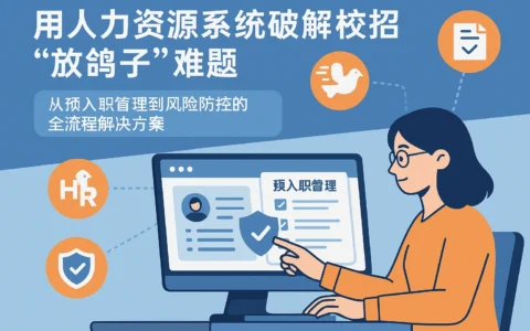 用人力资源系统破解校招“放鸽子”难题：从预入职管理到风险防控的全流程解决方案