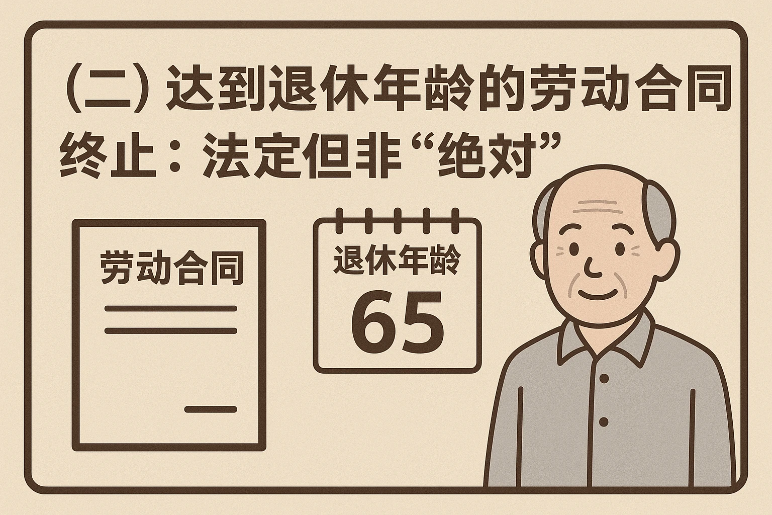 （二）达到退休年龄的劳动合同终止：法定但非“绝对”
