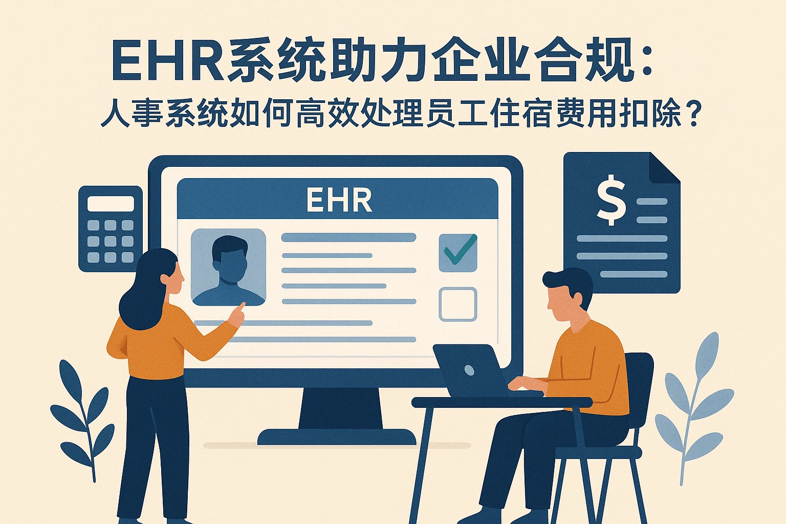 EHR系统助力企业合规：人事系统如何高效处理员工住宿费用扣除？