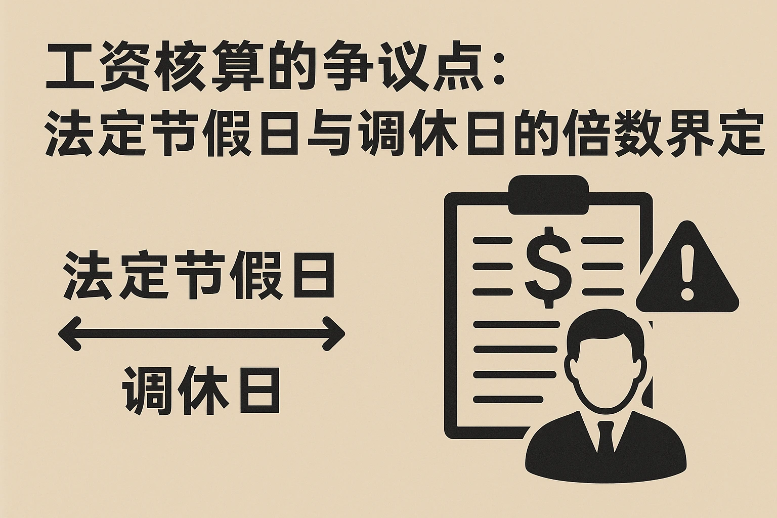 2. 工资核算的争议点：法定节假日与调休日的倍数界定