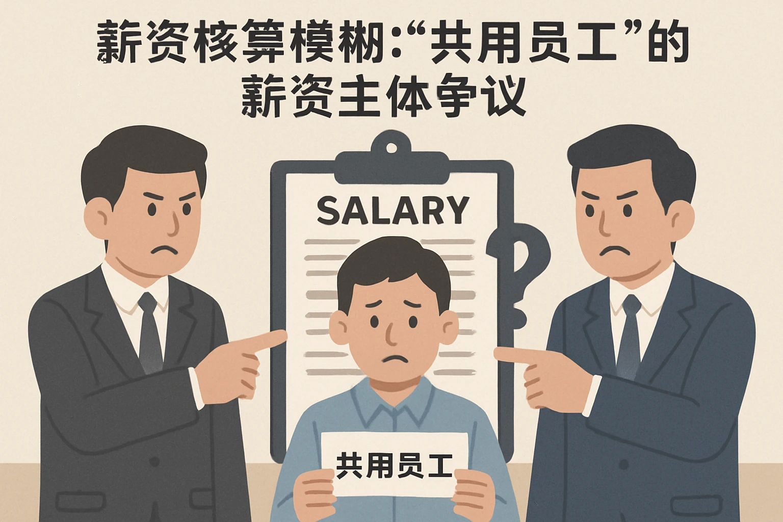 （2）薪资核算模糊：“共用员工”的薪资主体争议