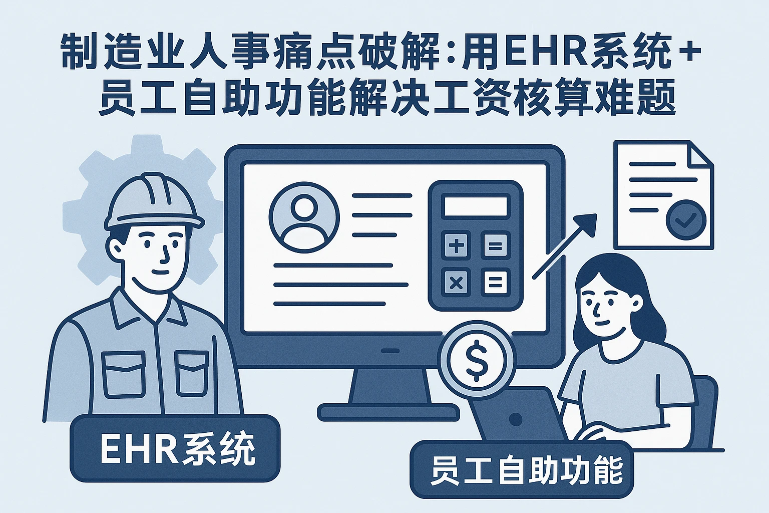 制造业人事痛点破解：用EHR系统+员工自助功能解决工资核算难题