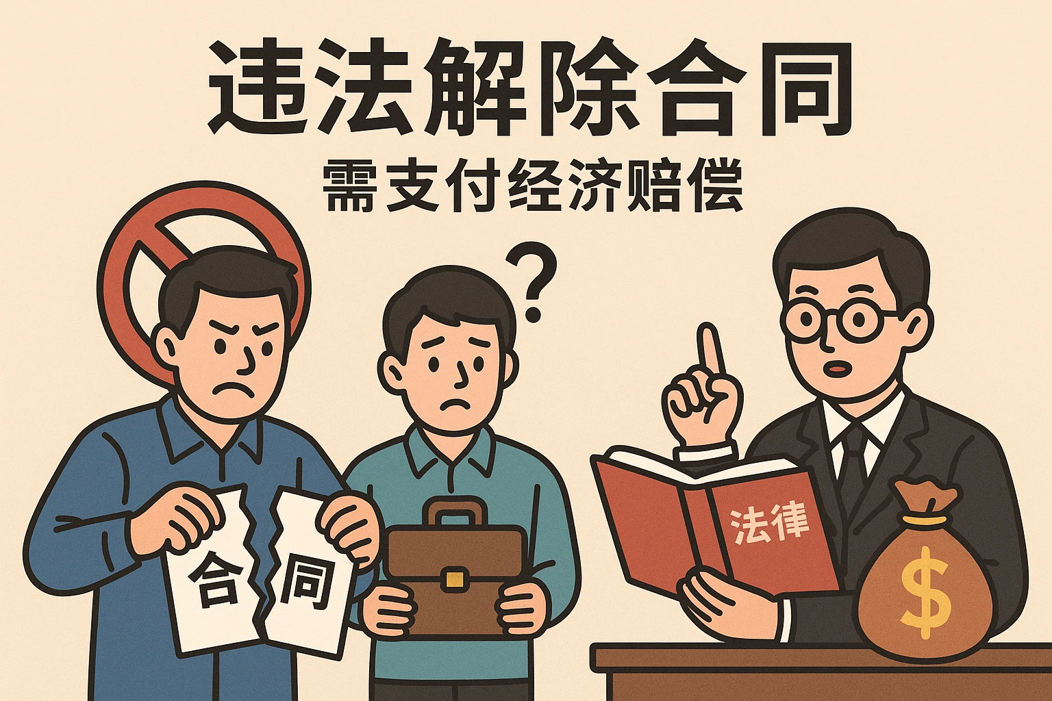 2. 违法解除合同，需支付经济赔偿