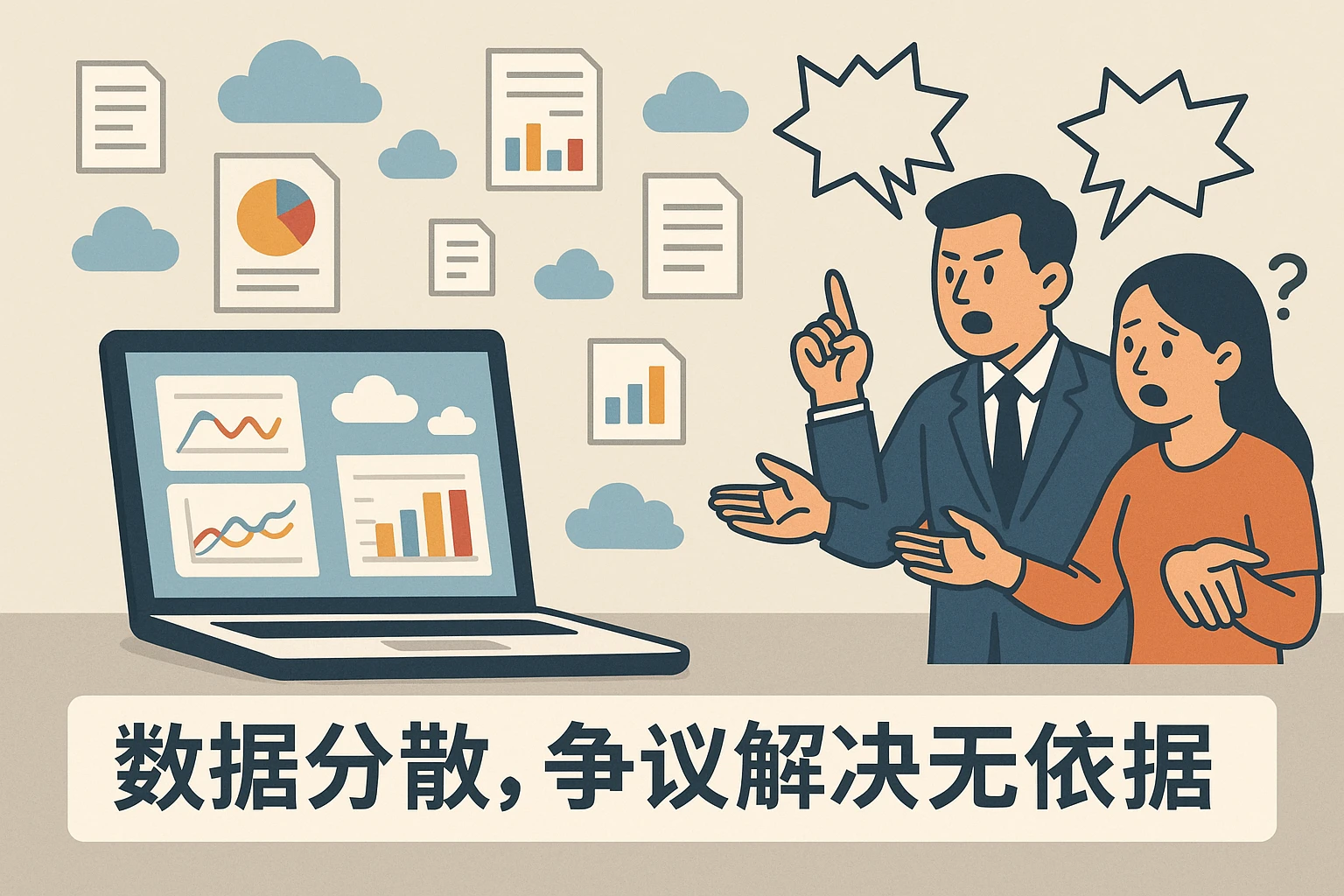 2. 数据分散，争议解决无依据