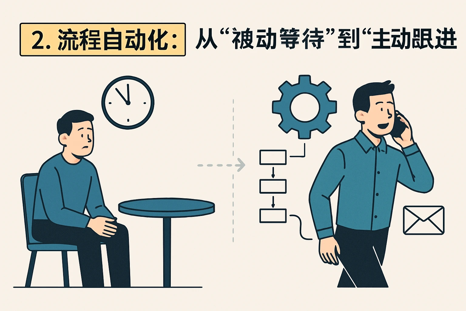 2. 流程自动化：从“被动等待”到“主动跟进”
