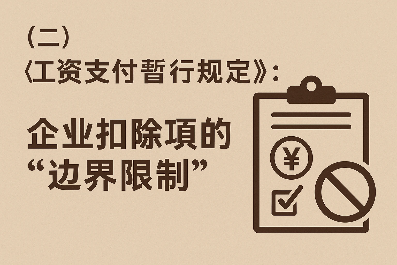 （二）《工资支付暂行规定》：企业扣除项的“边界限制”