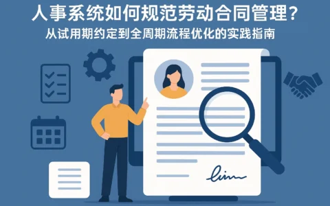 人事系统如何规范劳动合同管理?从试用期约定到全周期流程优化的实践指南