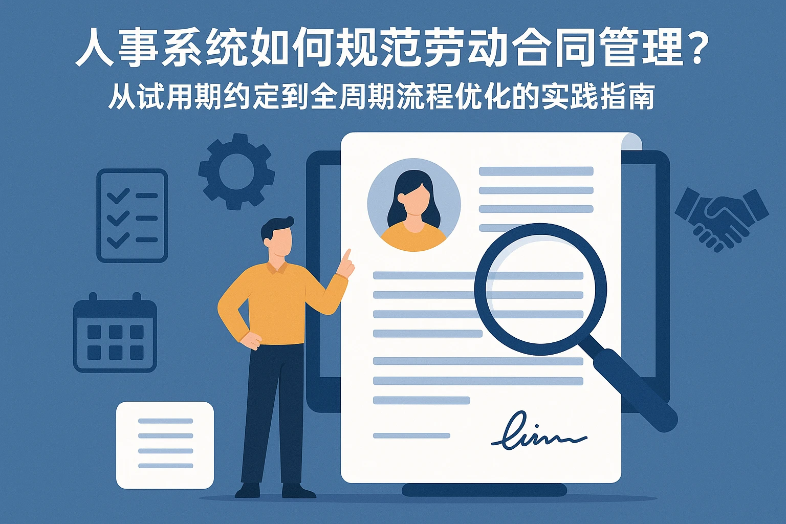 人事系统如何规范劳动合同管理？从试用期约定到全周期流程优化的实践指南