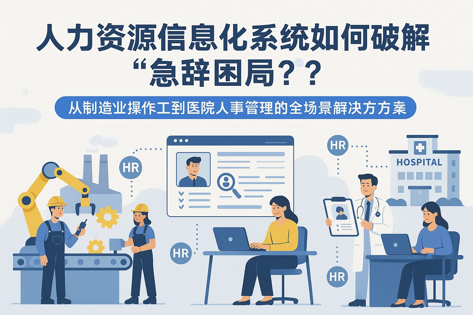 人力资源信息化系统如何破解“急辞困局”？从制造业操作工到医院人事管理的全场景解决方案