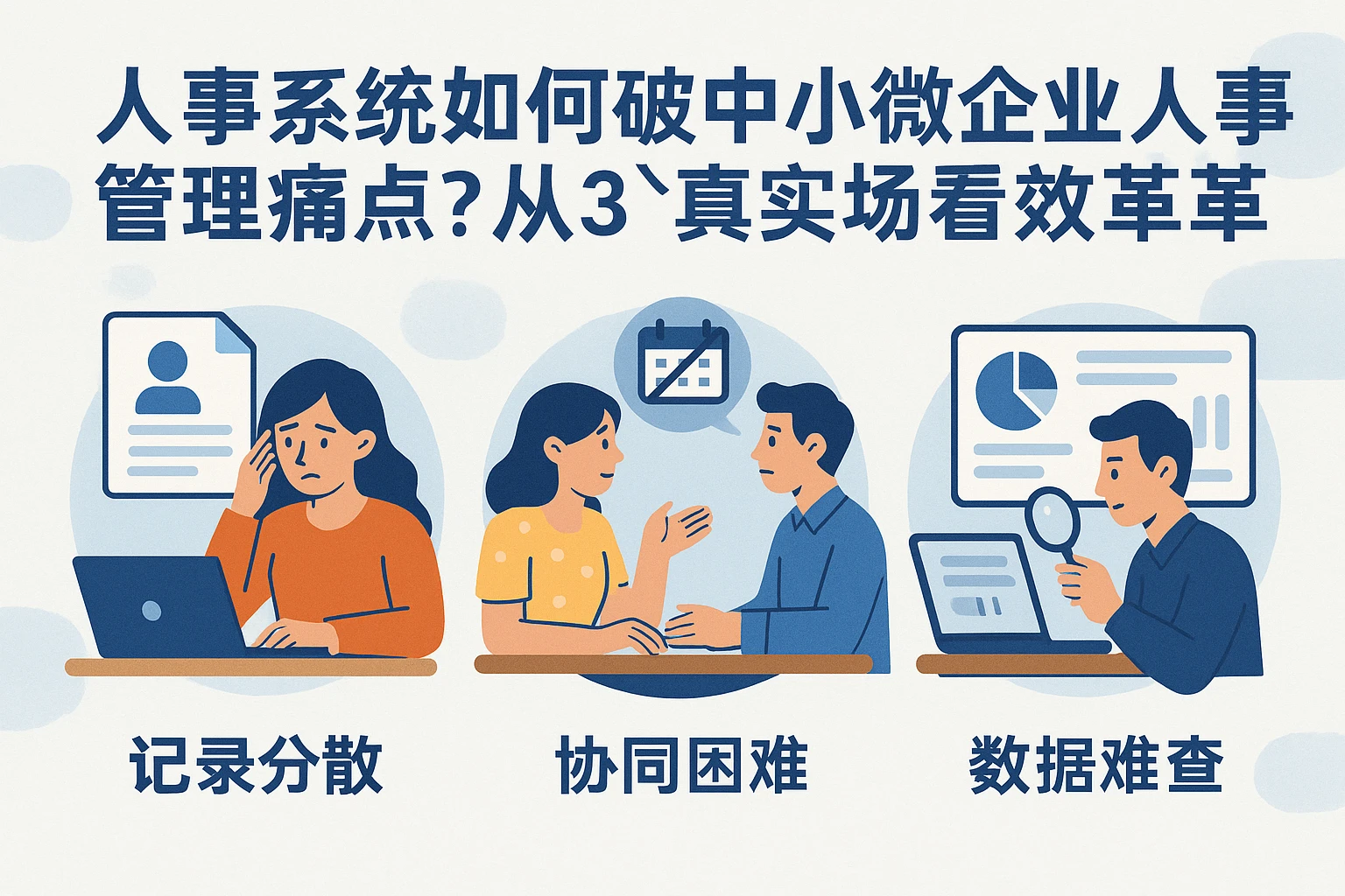 人事系统如何破解中小微企业人事管理痛点？从3个真实场景看效率革命