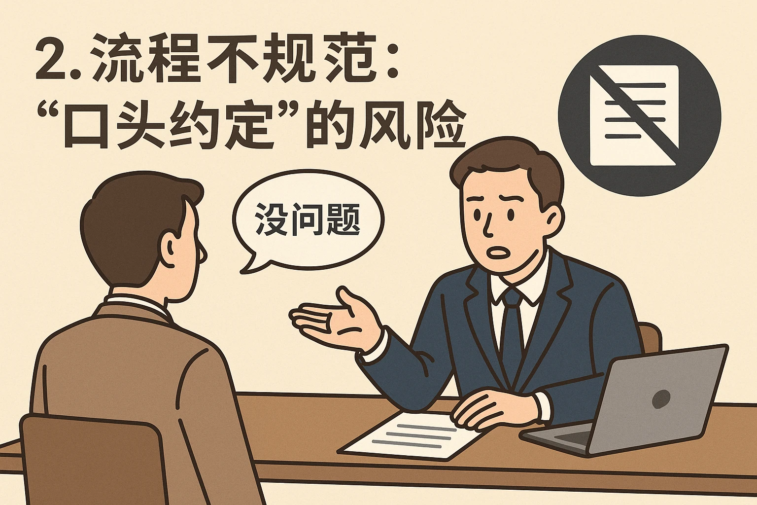 2. 流程不规范：“口头约定”的风险