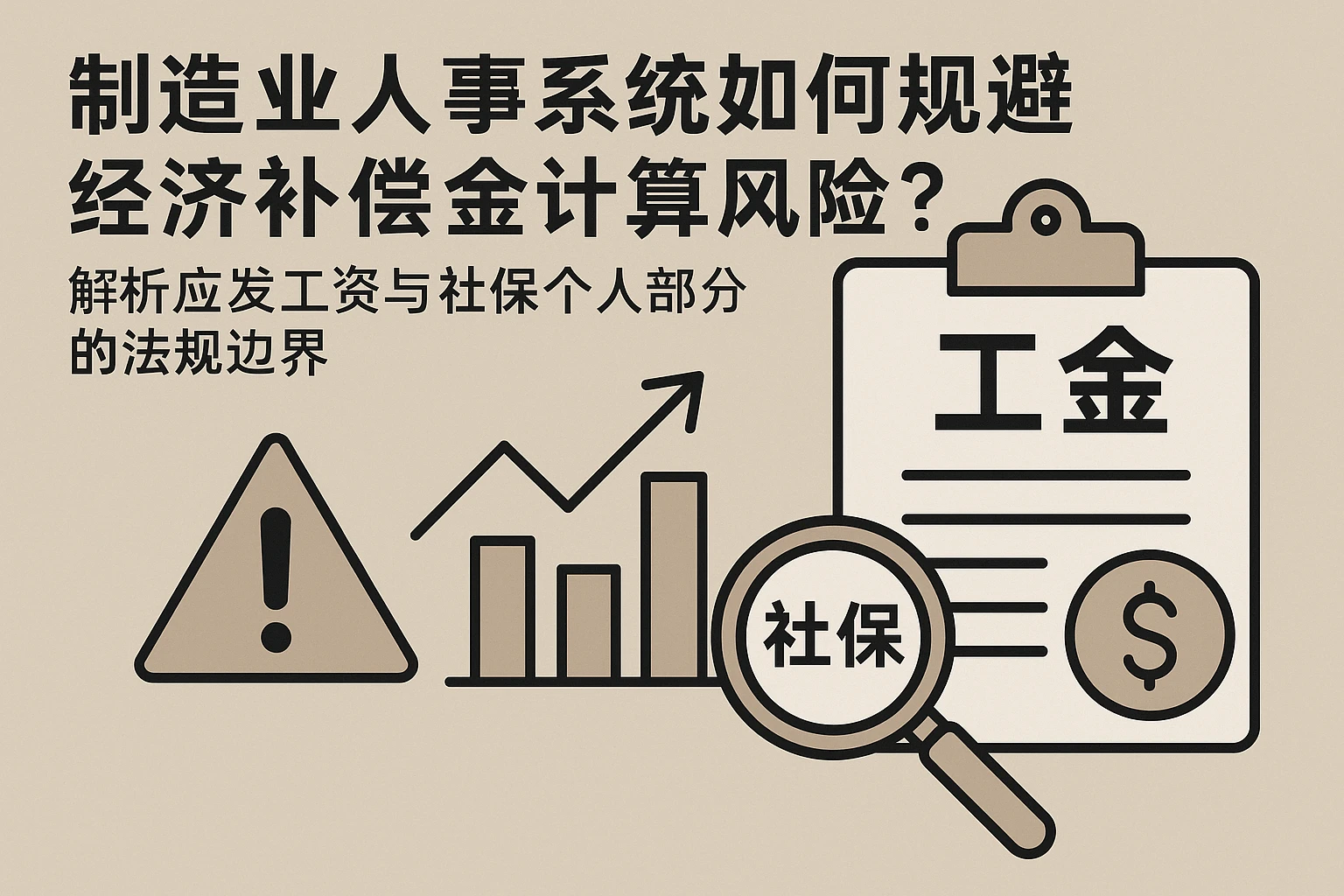 制造业人事系统如何规避经济补偿金计算风险？解析应发工资与社保个人部分的法规边界