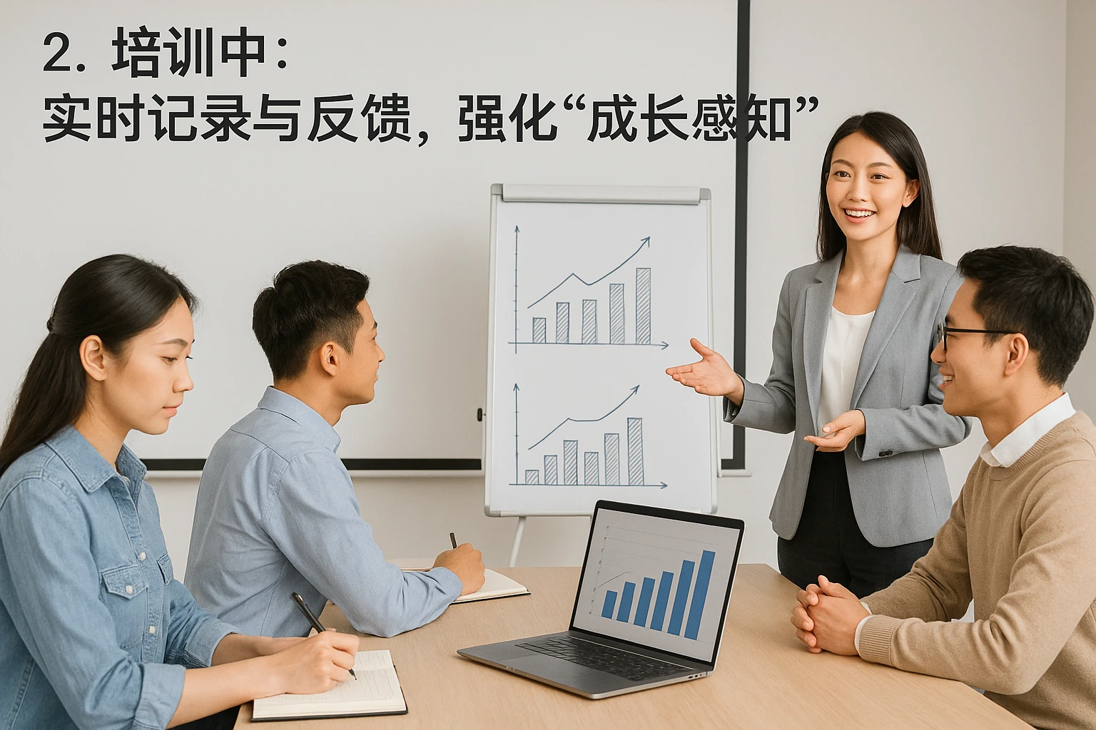 2. 培训中：实时记录与反馈，强化“成长感知”