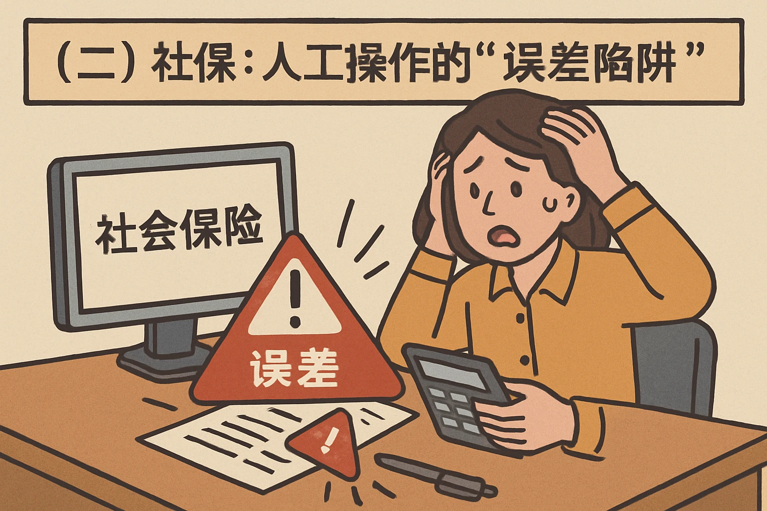 （二）社保：人工操作的“误差陷阱”