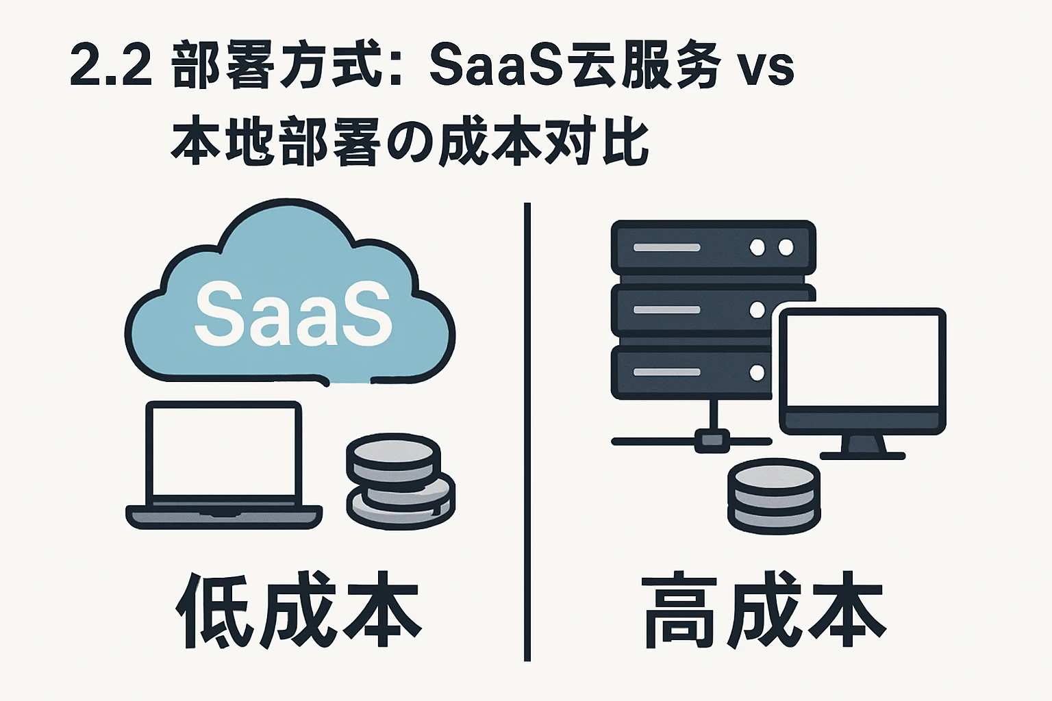 2.2 部署方式：SaaS云服务vs本地部署的成本对比