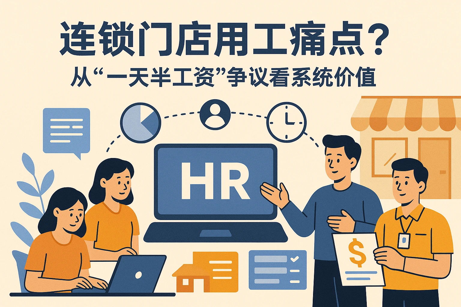 人力资源系统如何解决连锁门店用工痛点？从“一天半工资”争议看系统价值