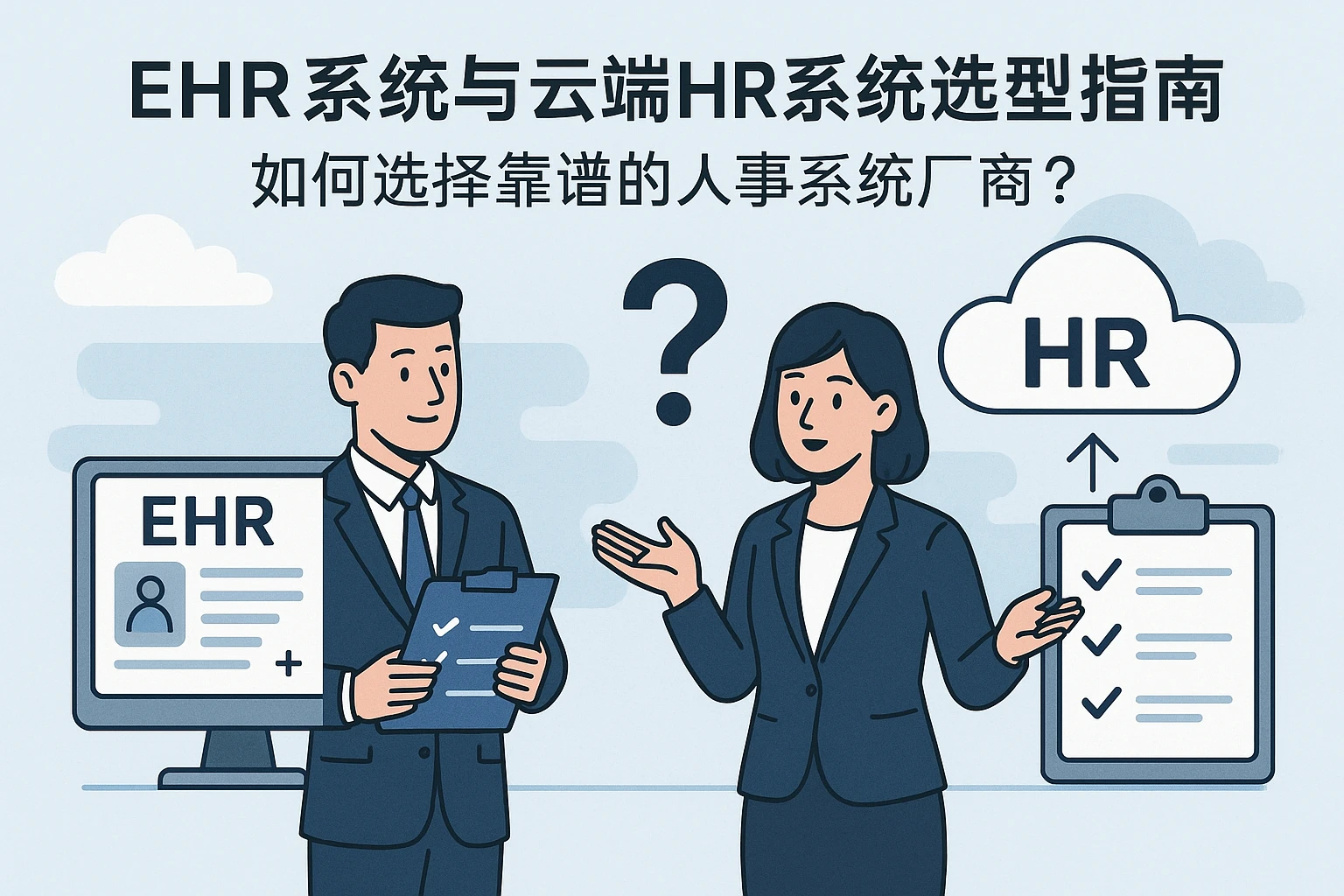 EHR系统与云端HR系统选型指南：如何选择靠谱的人事系统厂商？