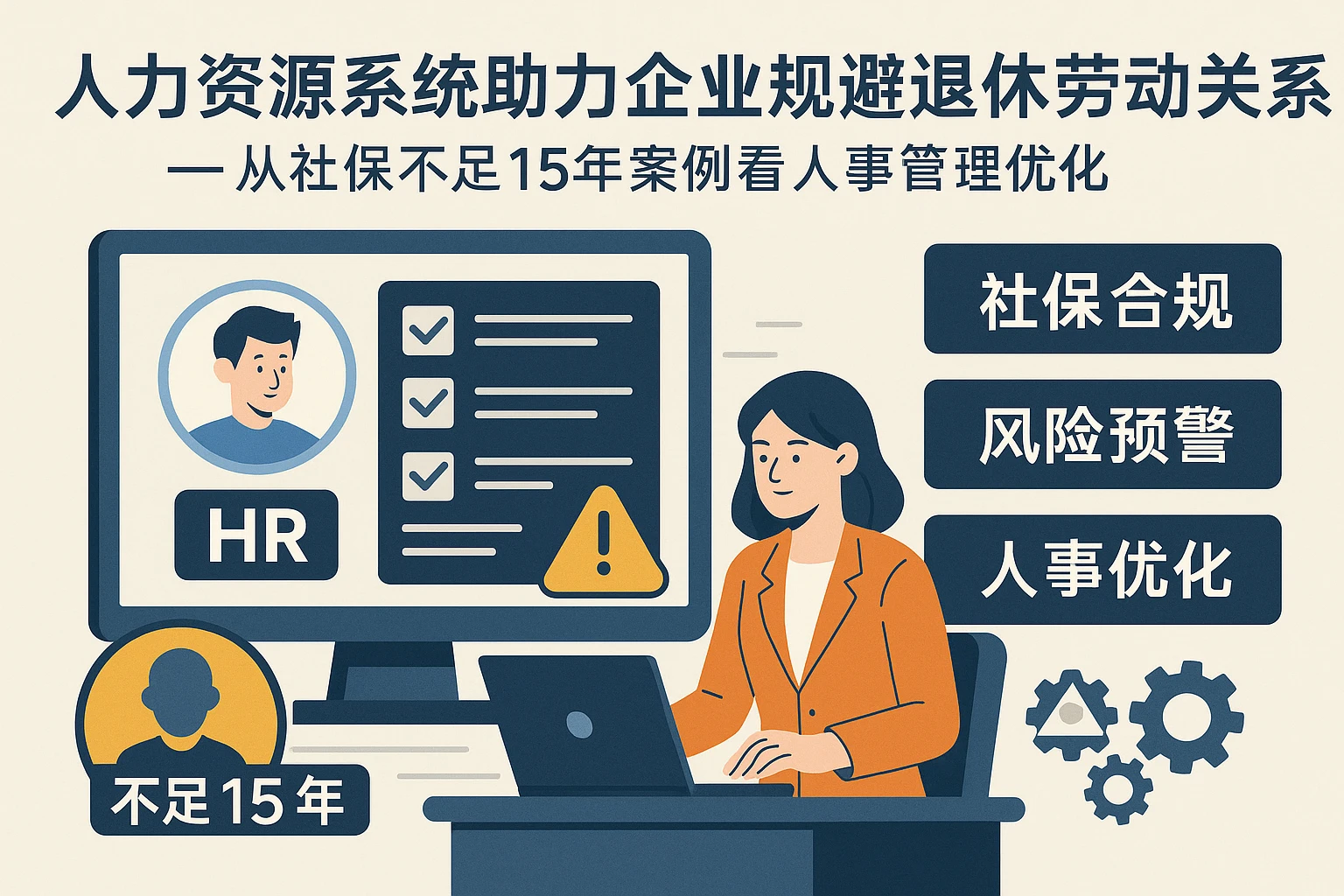 人力资源系统助力企业规避退休劳动关系风险——从社保不足15年案例看人事管理优化