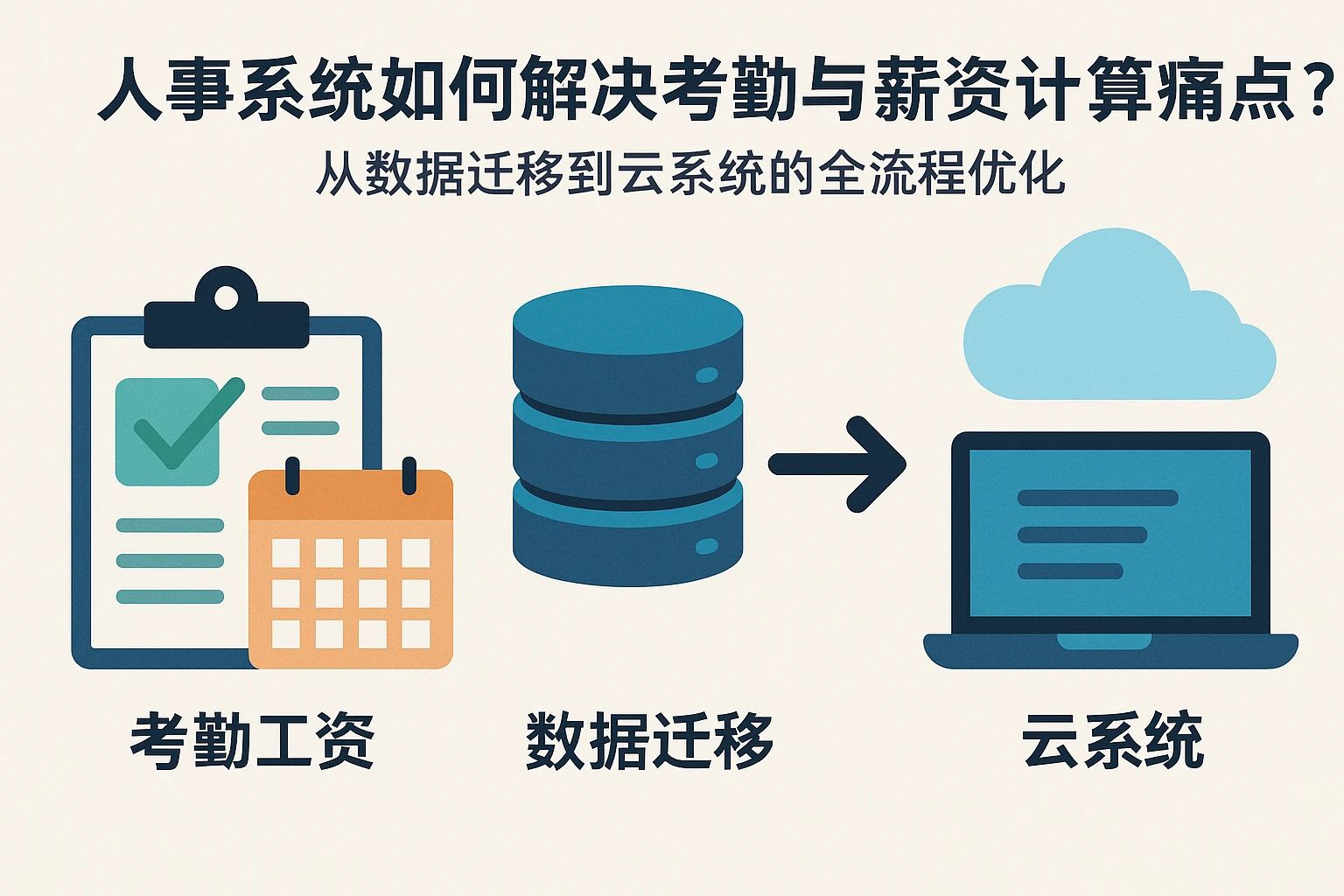 人事系统如何解决考勤与薪资计算痛点？从数据迁移到云系统的全流程优化