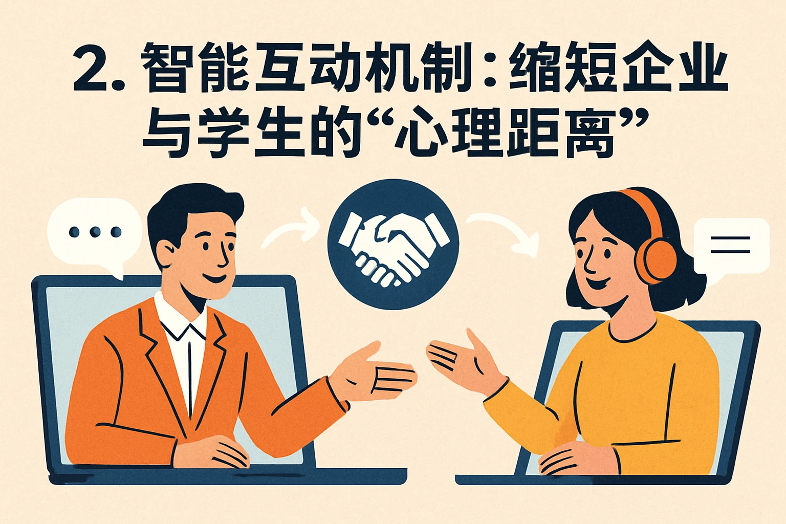 2. 智能互动机制：缩短企业与学生的“心理距离”