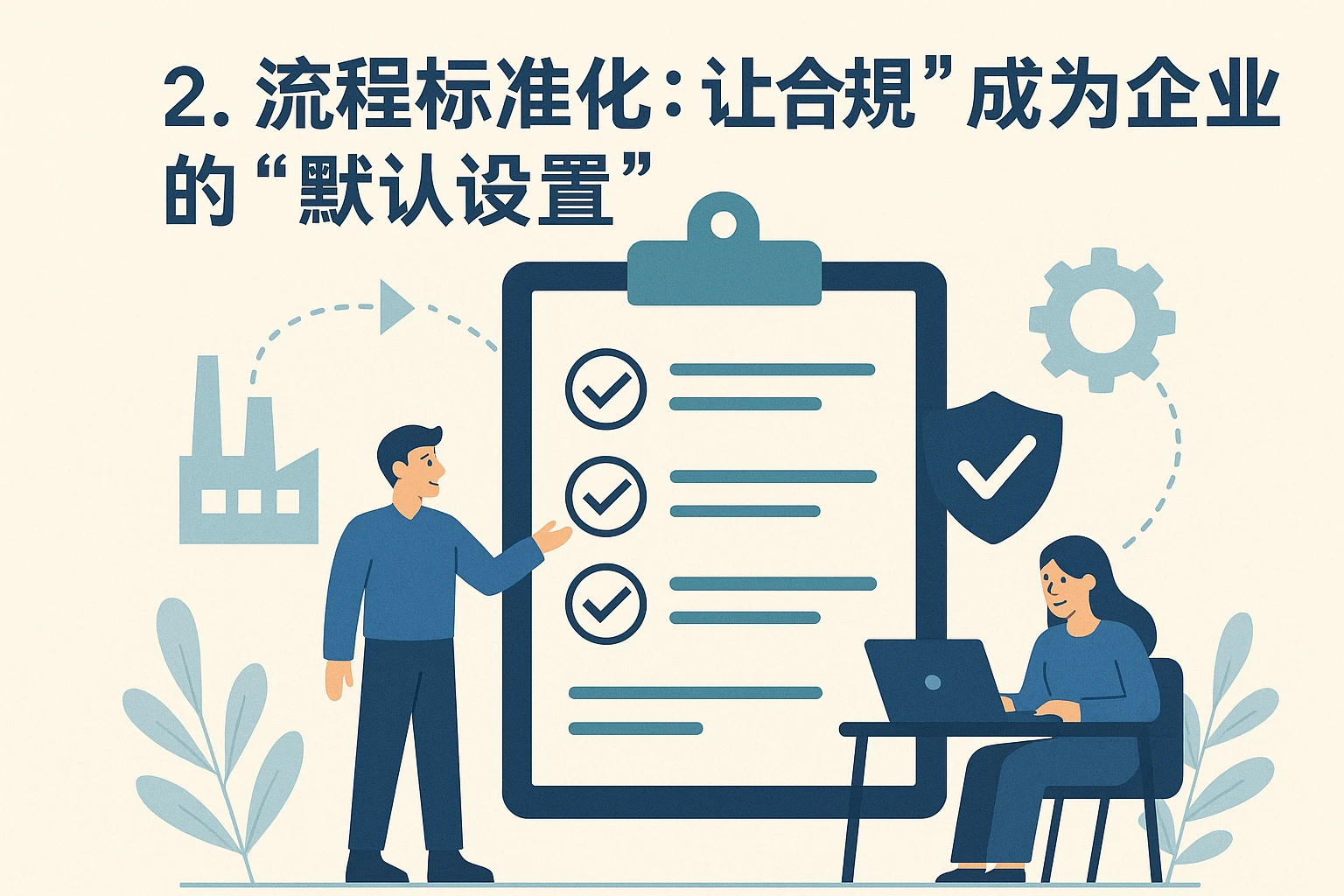 2. 流程标准化：让“合规”成为企业的“默认设置”