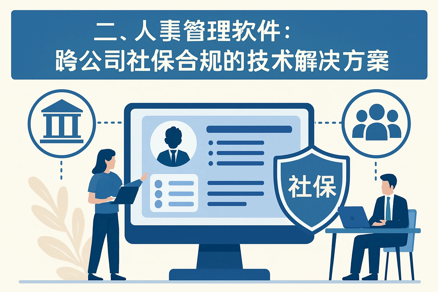 二、人事管理软件：跨公司社保合规的技术解决方案