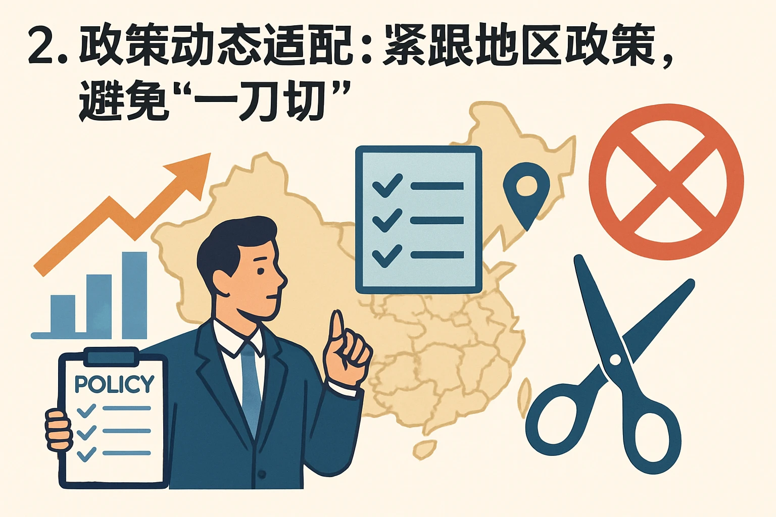 2. 政策动态适配：紧跟地区政策，避免“一刀切”