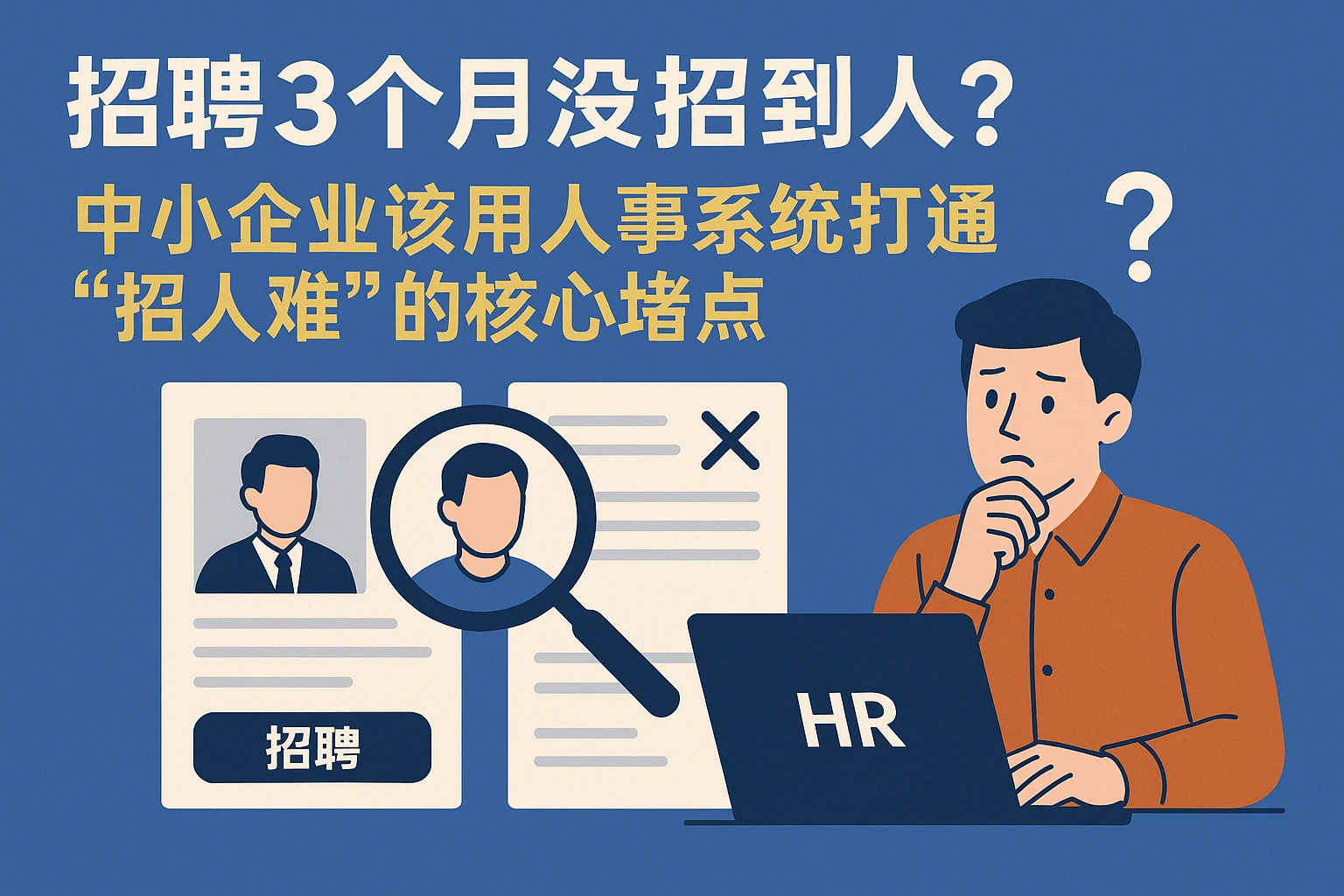 招聘3个月没招到人？中小企业该用人事系统打通“招人难”的核心堵点