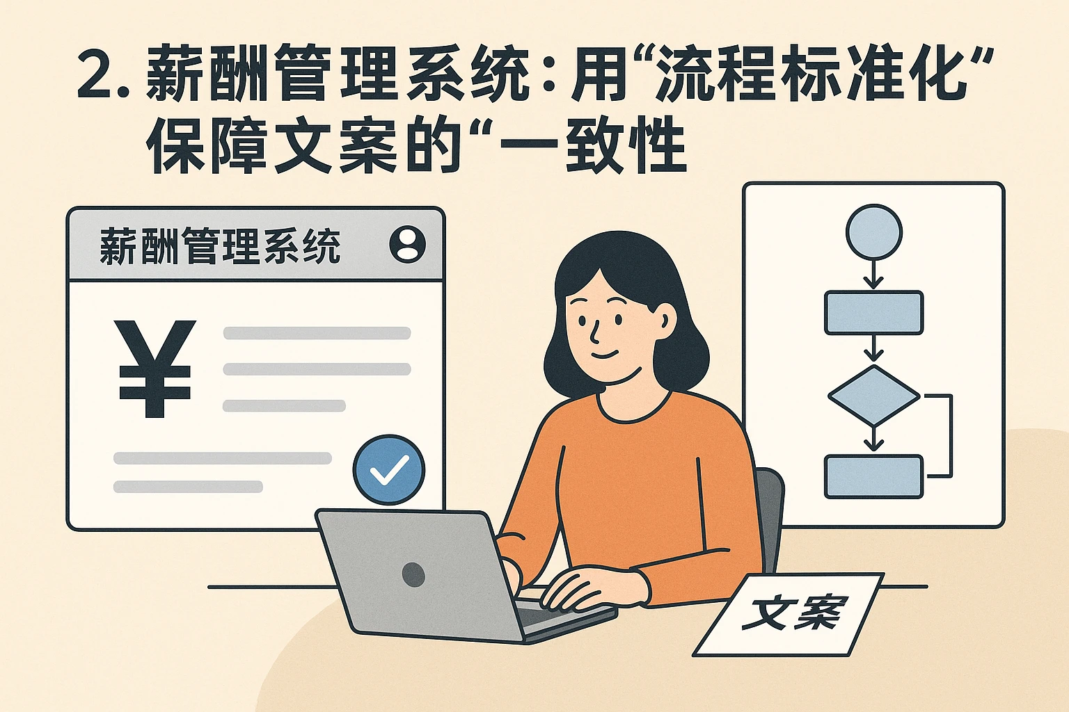 2. 薪酬管理系统：用“流程标准化”保障文案的“一致性”