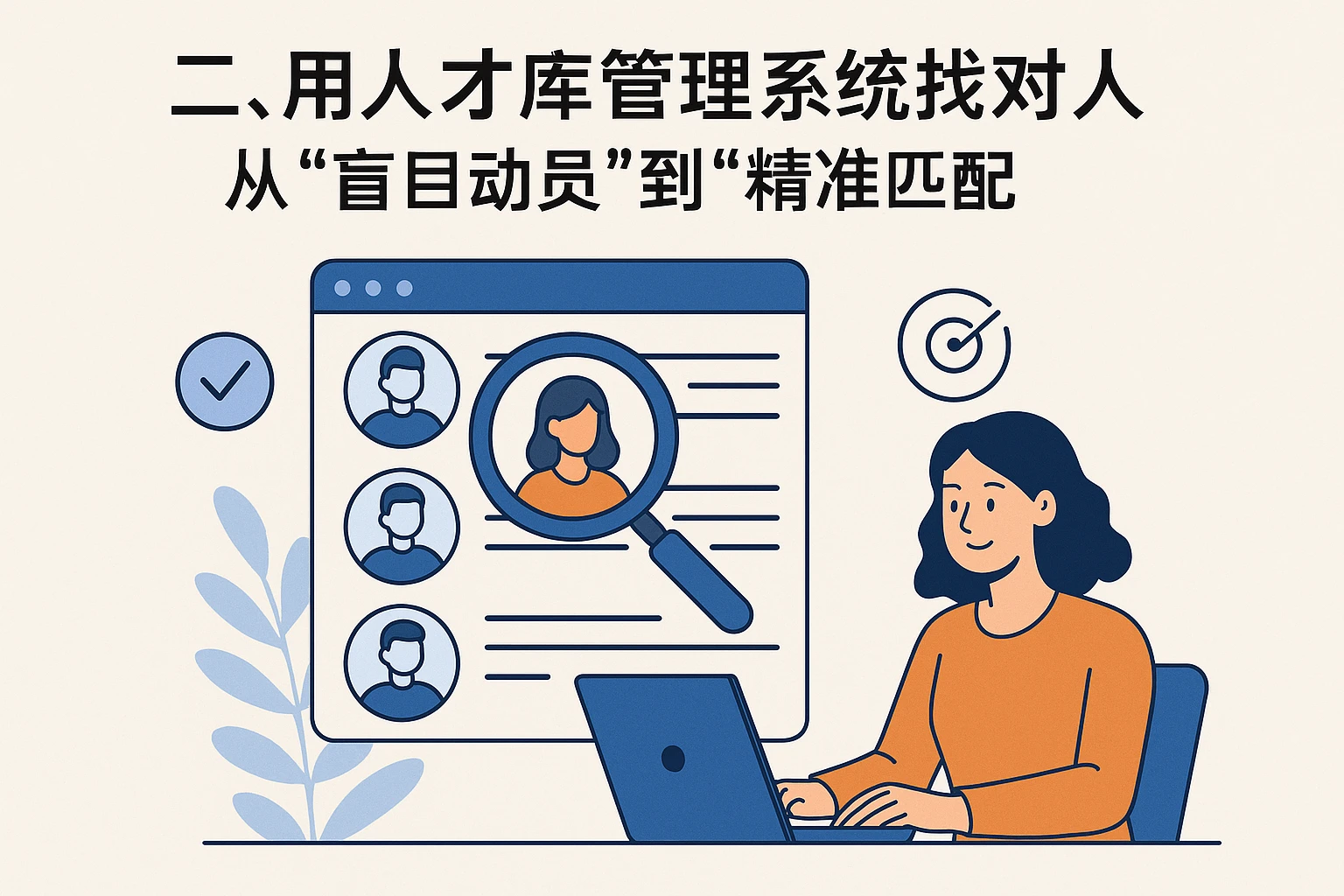 二、用人才库管理系统找对人：从“盲目动员”到“精准匹配”