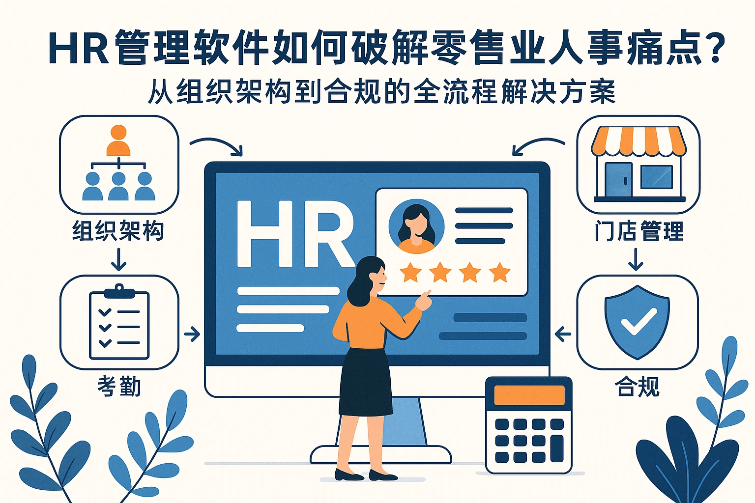 HR管理软件如何破解零售业人事痛点？从组织架构到合规的全流程解决方案