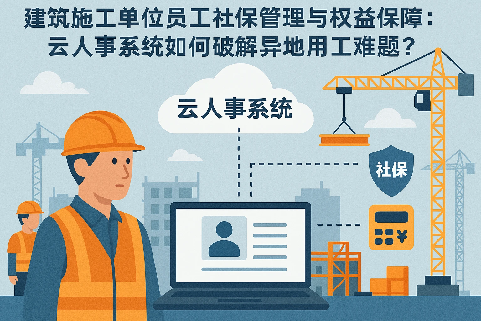 建筑施工单位员工社保管理与权益保障：云人事系统如何破解异地用工难题？