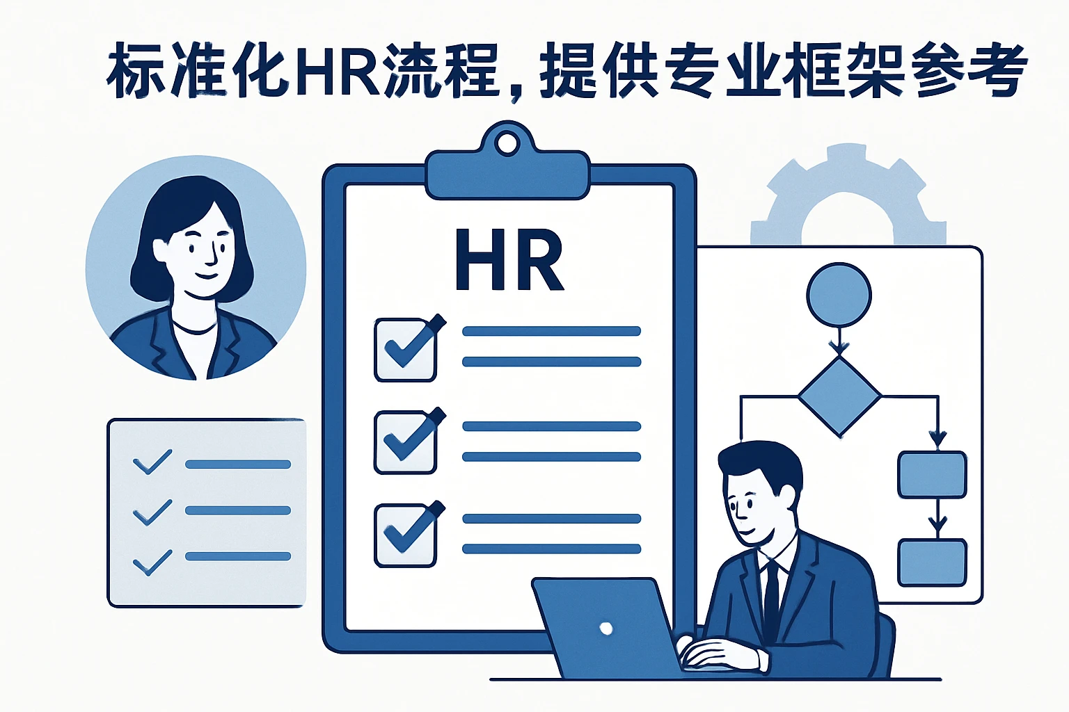 2. 标准化HR流程，提供专业框架参考