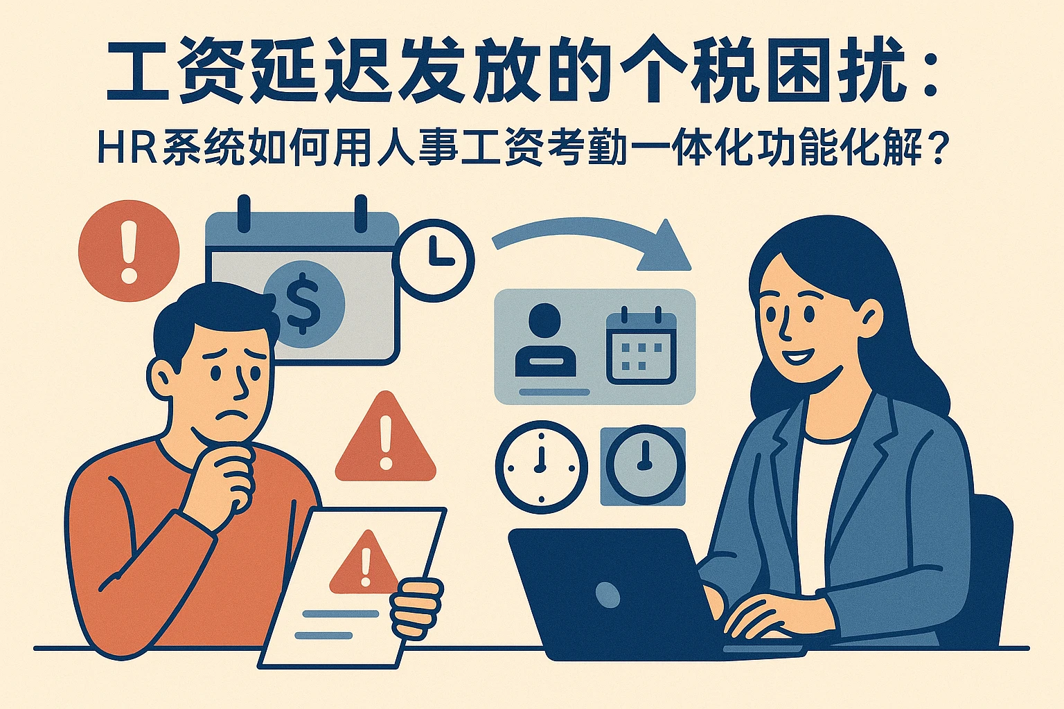 工资延迟发放的个税困扰：HR系统如何用人事工资考勤一体化功能化解？