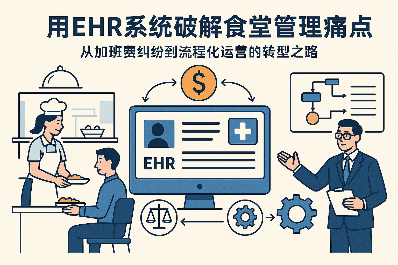 用EHR系统破解食堂管理痛点：从加班费纠纷到流程化运营的转型之路