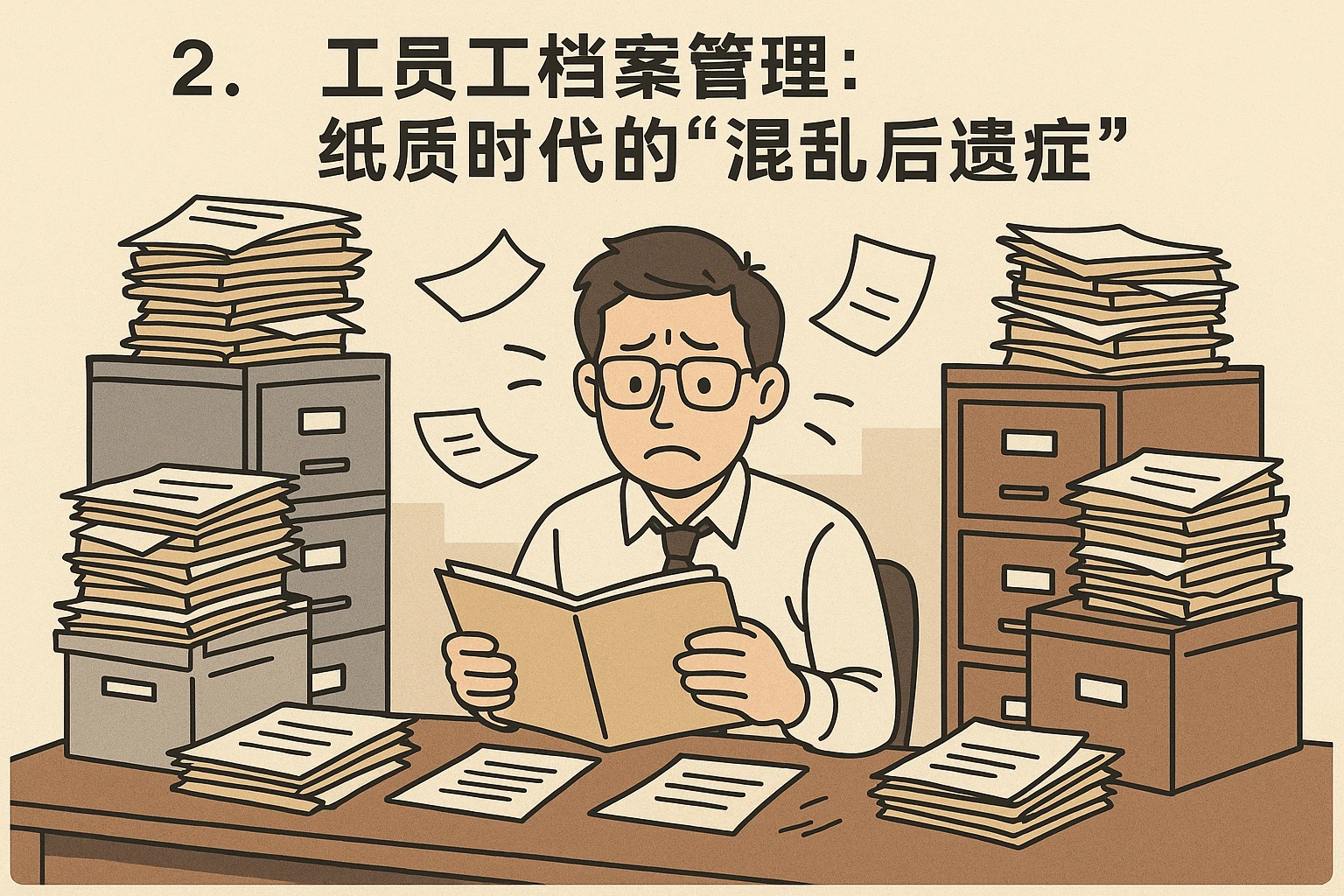 2. 员工档案管理：纸质时代的“混乱后遗症”
